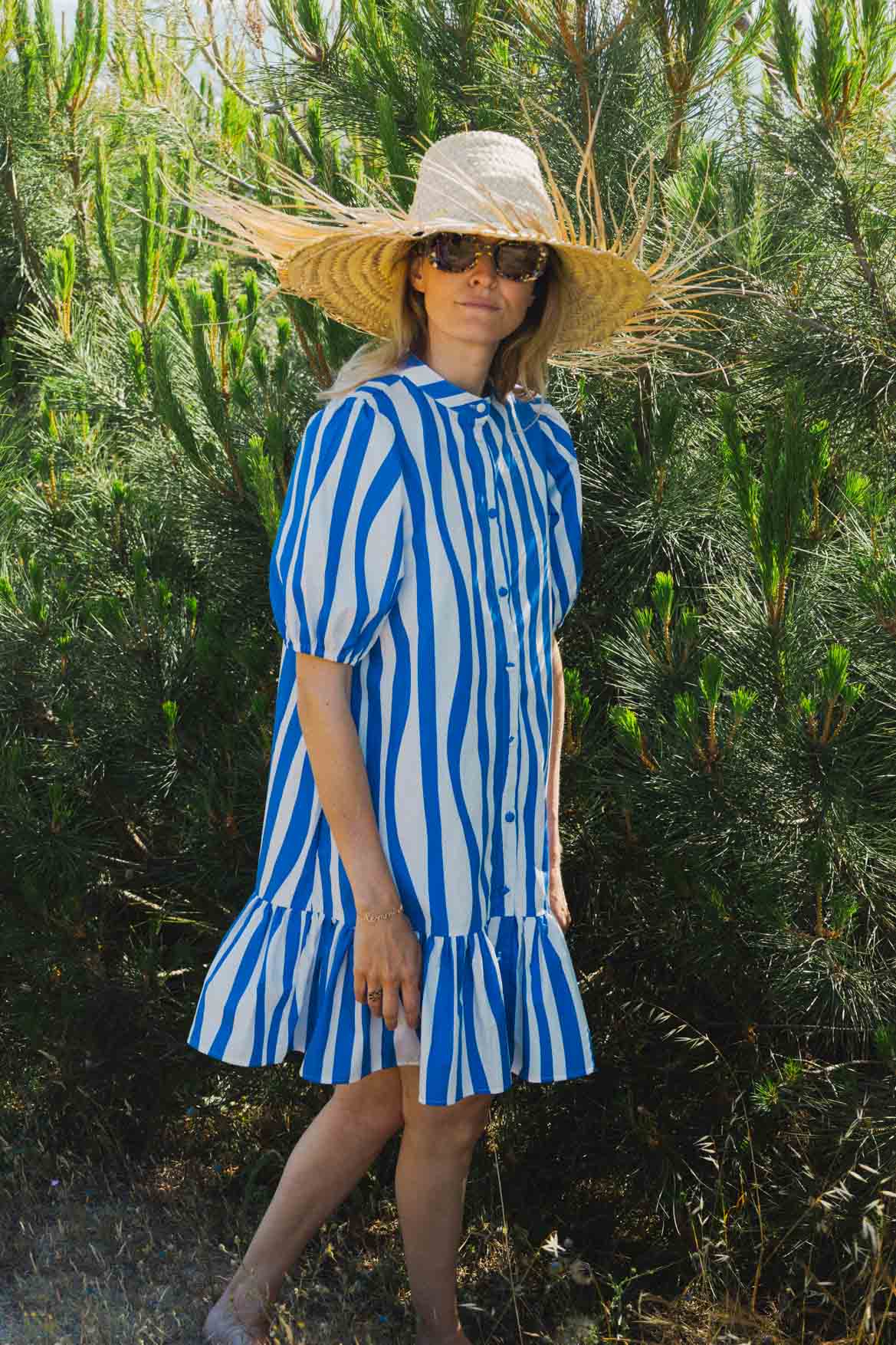 Clementine Blue Lines Dress