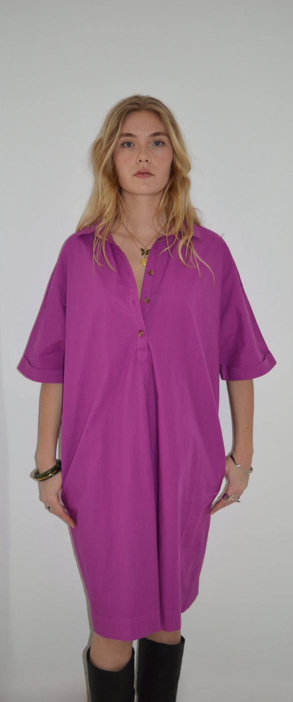 Polo Dress - Magenta