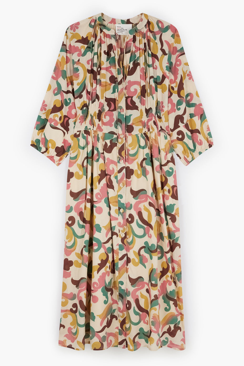 Roudy Patch Dress - Vanilla