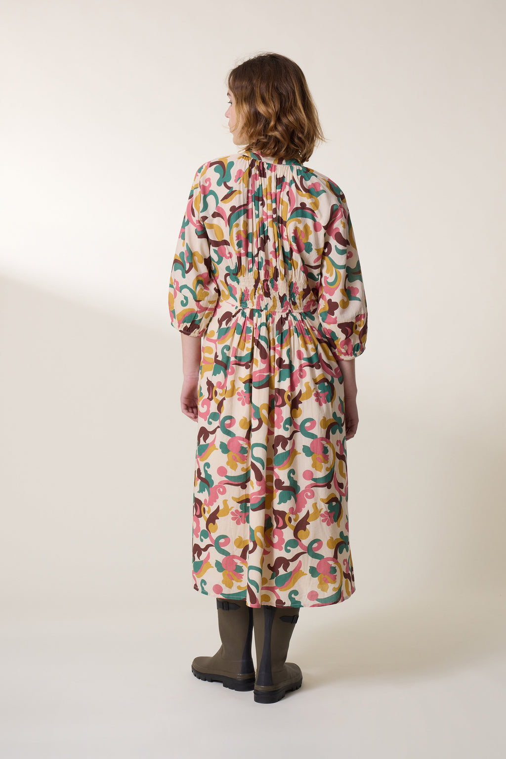 Roudy Patch Dress - Vanilla