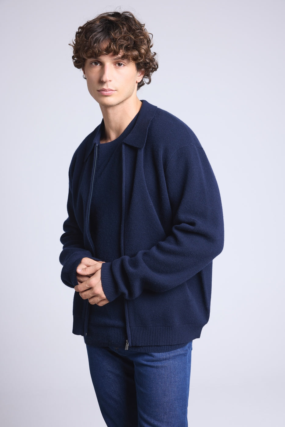 Chaqueta Con Cremallera Roger - Azul Marino - Hombre