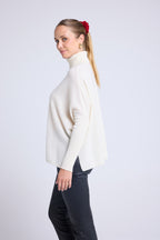 Jersey Cuello Vuelto Poncho Rolanda - Blanco