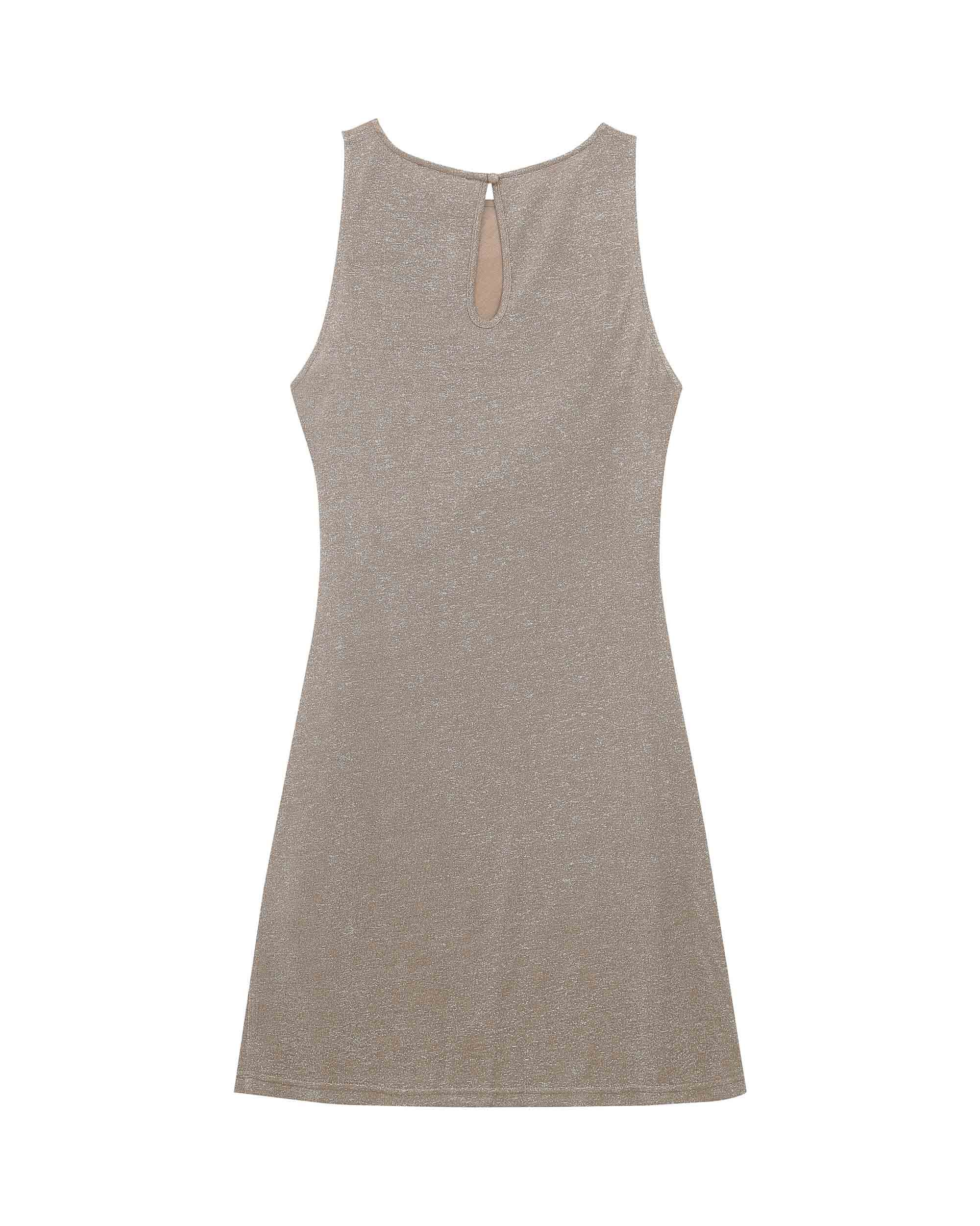 Robe Courte Rolling - Taupe