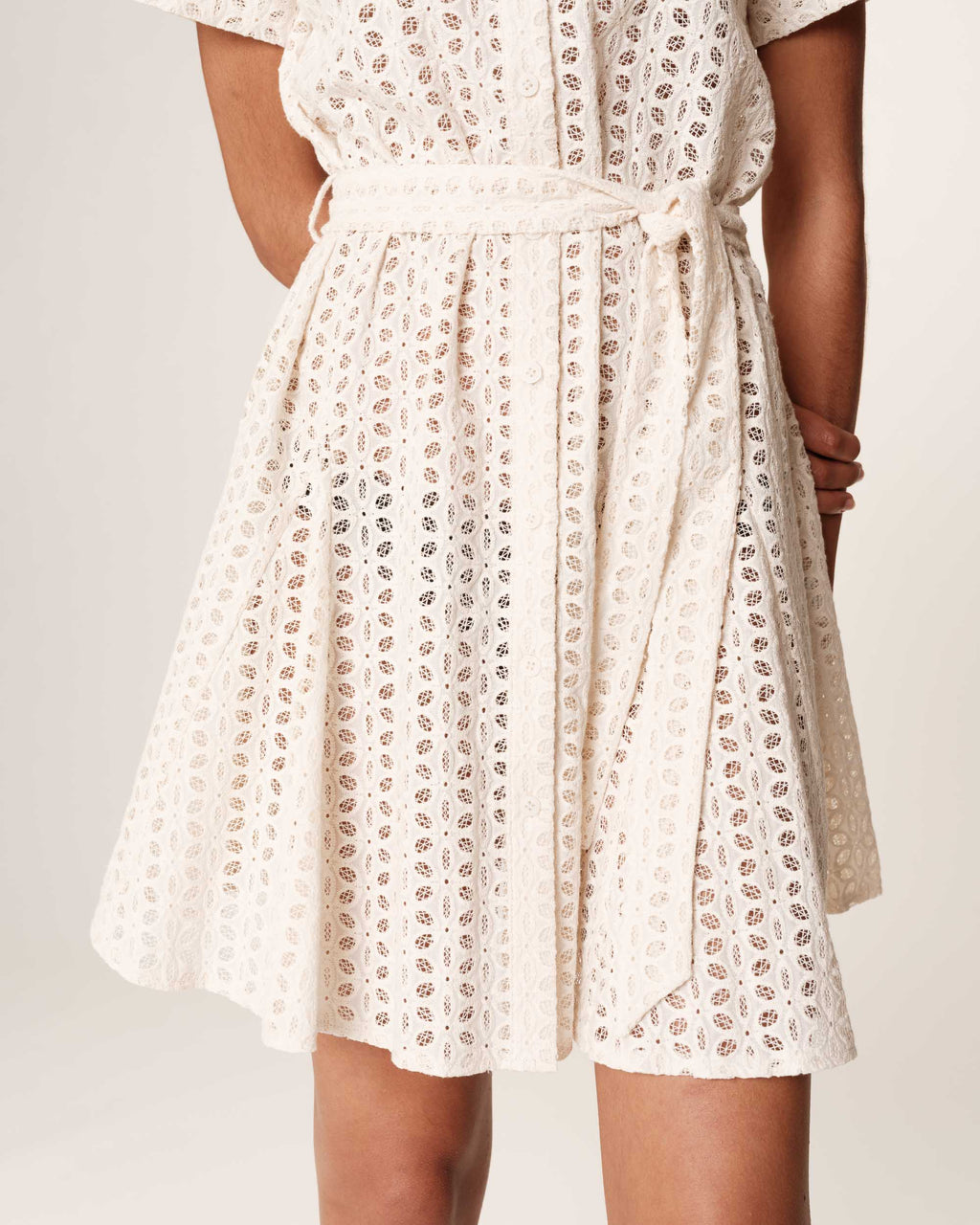 Robe Courte Romane - Ecru