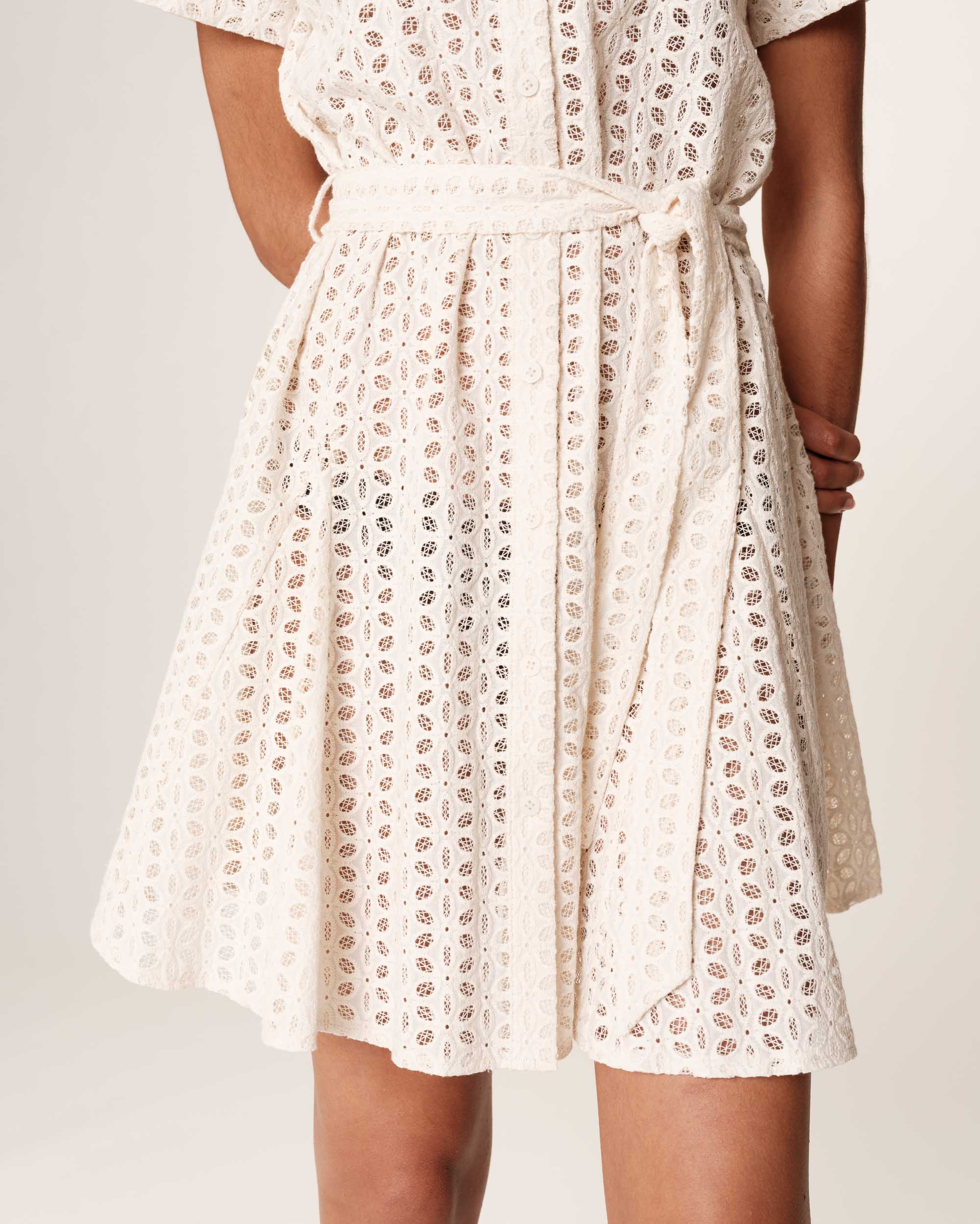 Robe Courte Romane - Ecru