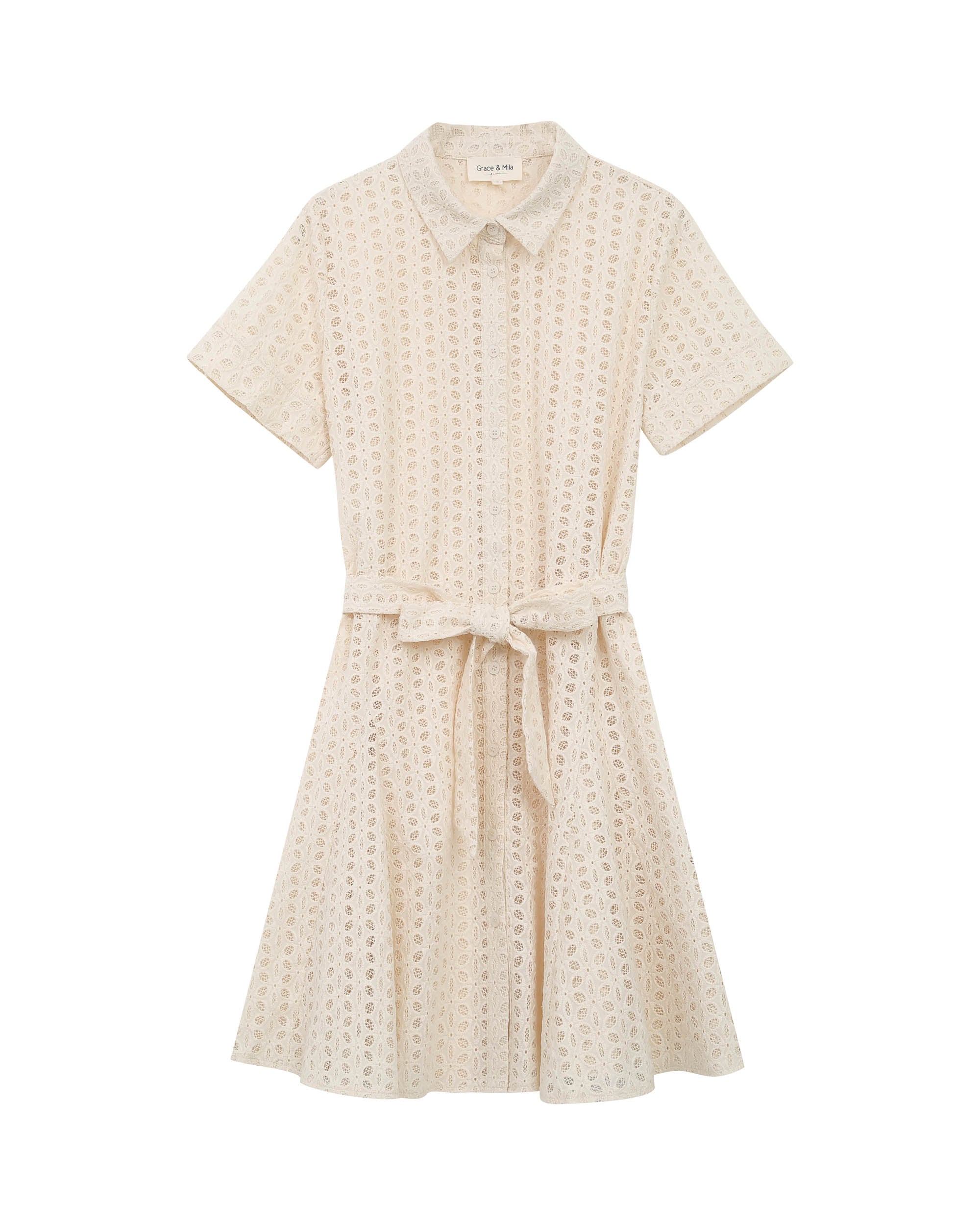 Robe Courte Romane - Ecru