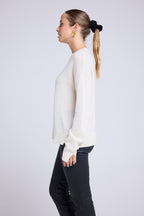 Pull Col Rond Oversize Romy - Blanc