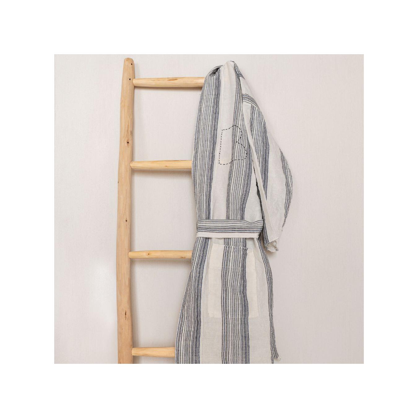 Kimono de lino con cinturón - Room - Bluestripe