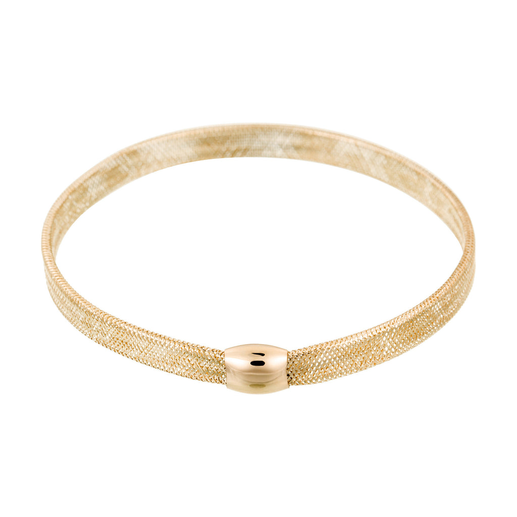 Bracelet "Dentelle De L'Amour 5Mm Fermoir Bombé" - Or Jaune 375/1000
