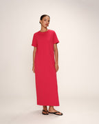 Robe Mi-Longue Rosalie - Cerise