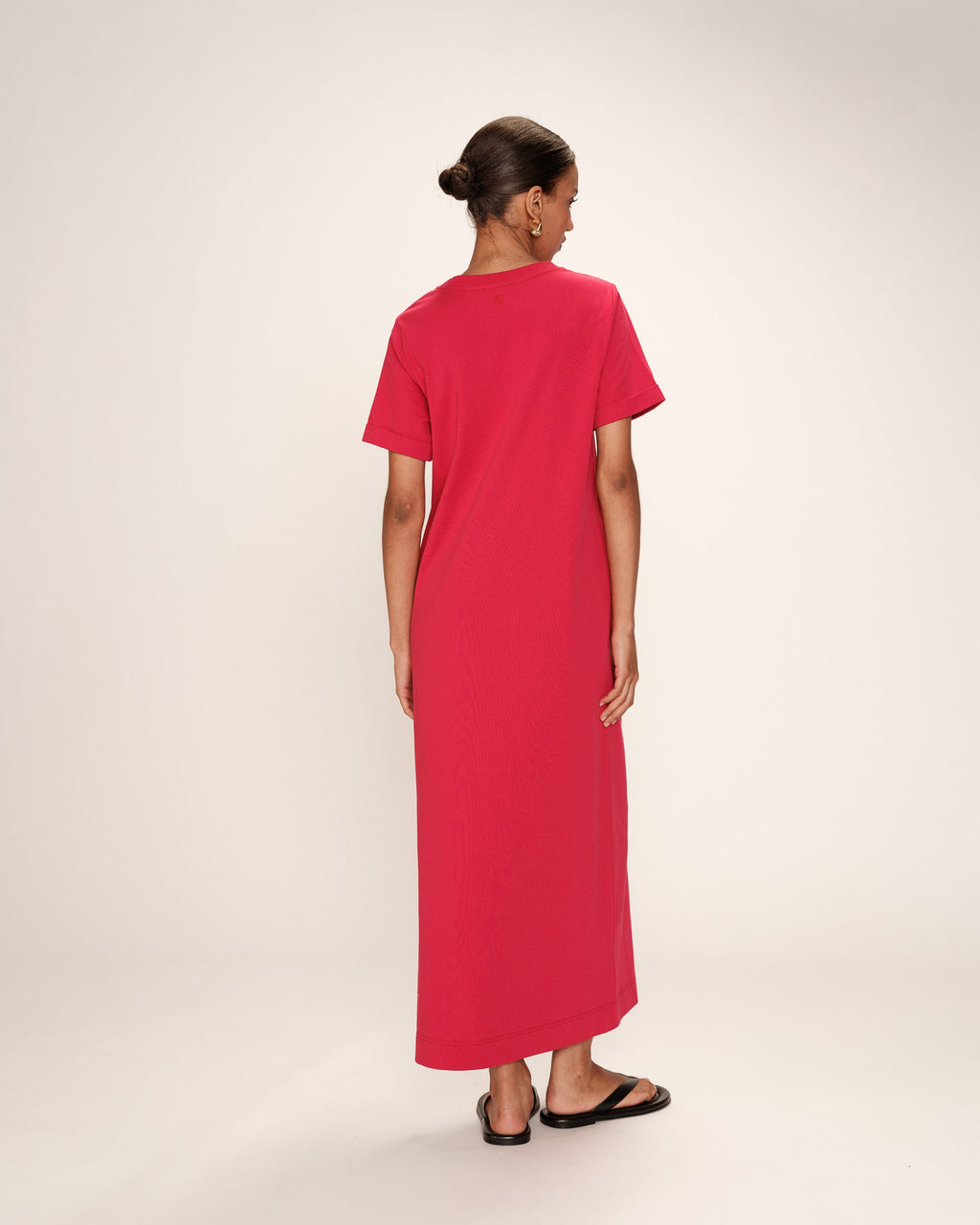 Robe Mi-Longue Rosalie - Cerise