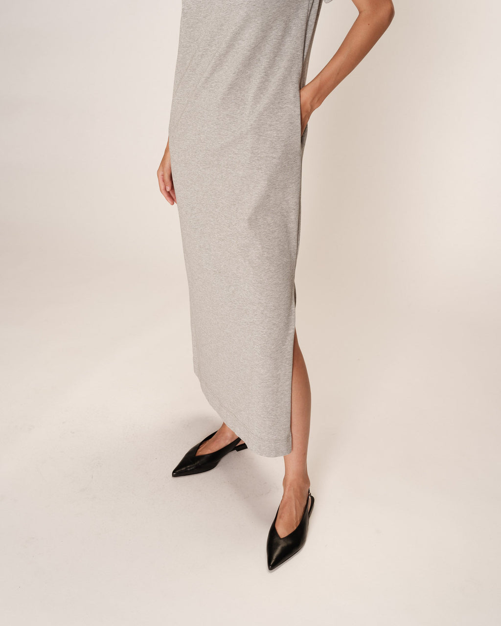 Robe Mi-Longue Rosalie - Gris