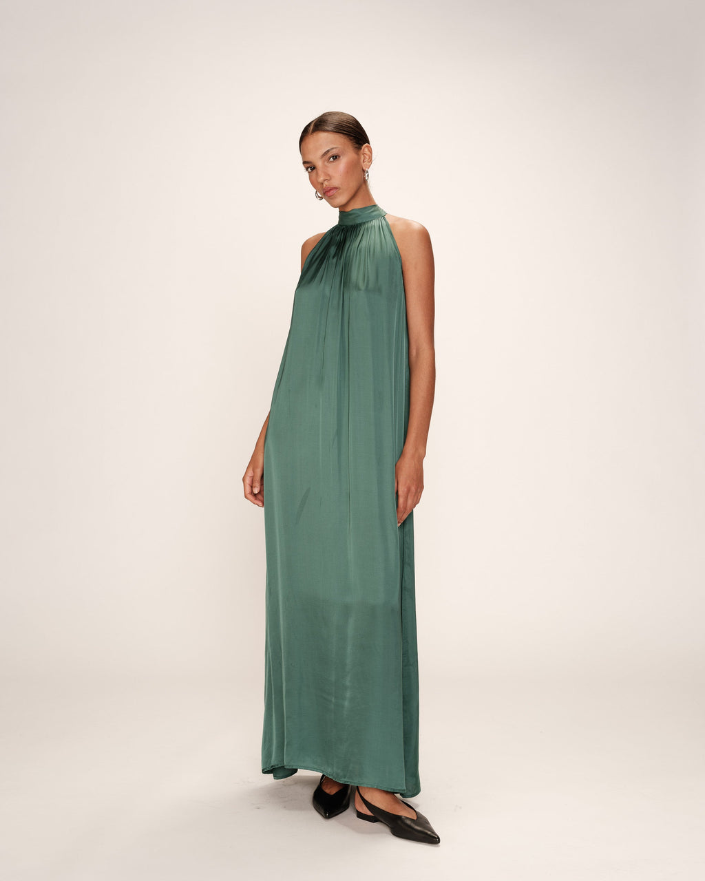 Robe Mi-Longue Rose - Emeraude