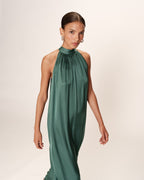 Robe Mi-Longue Rose - Emeraude