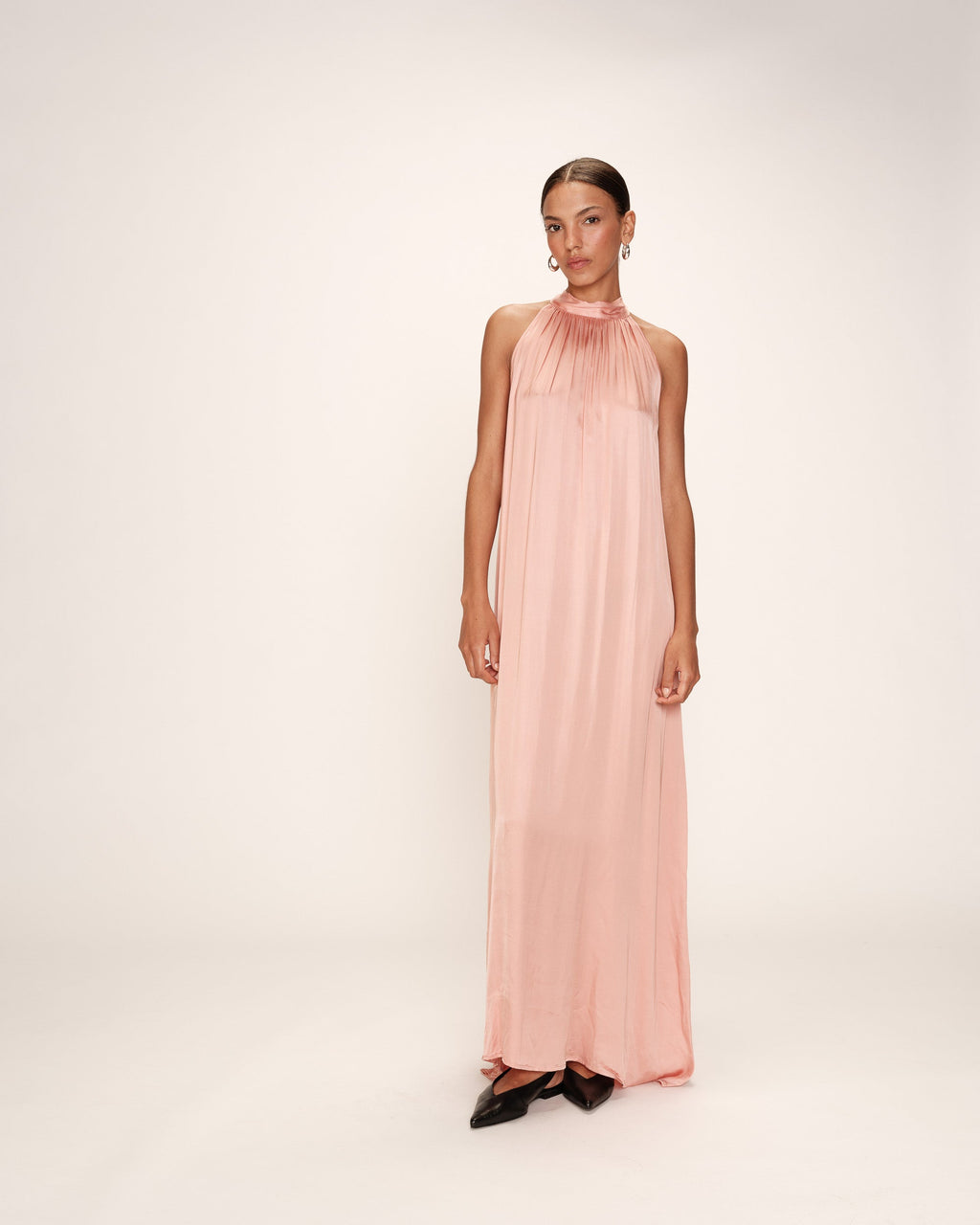 Robe Mi-Longue Rose - Rose