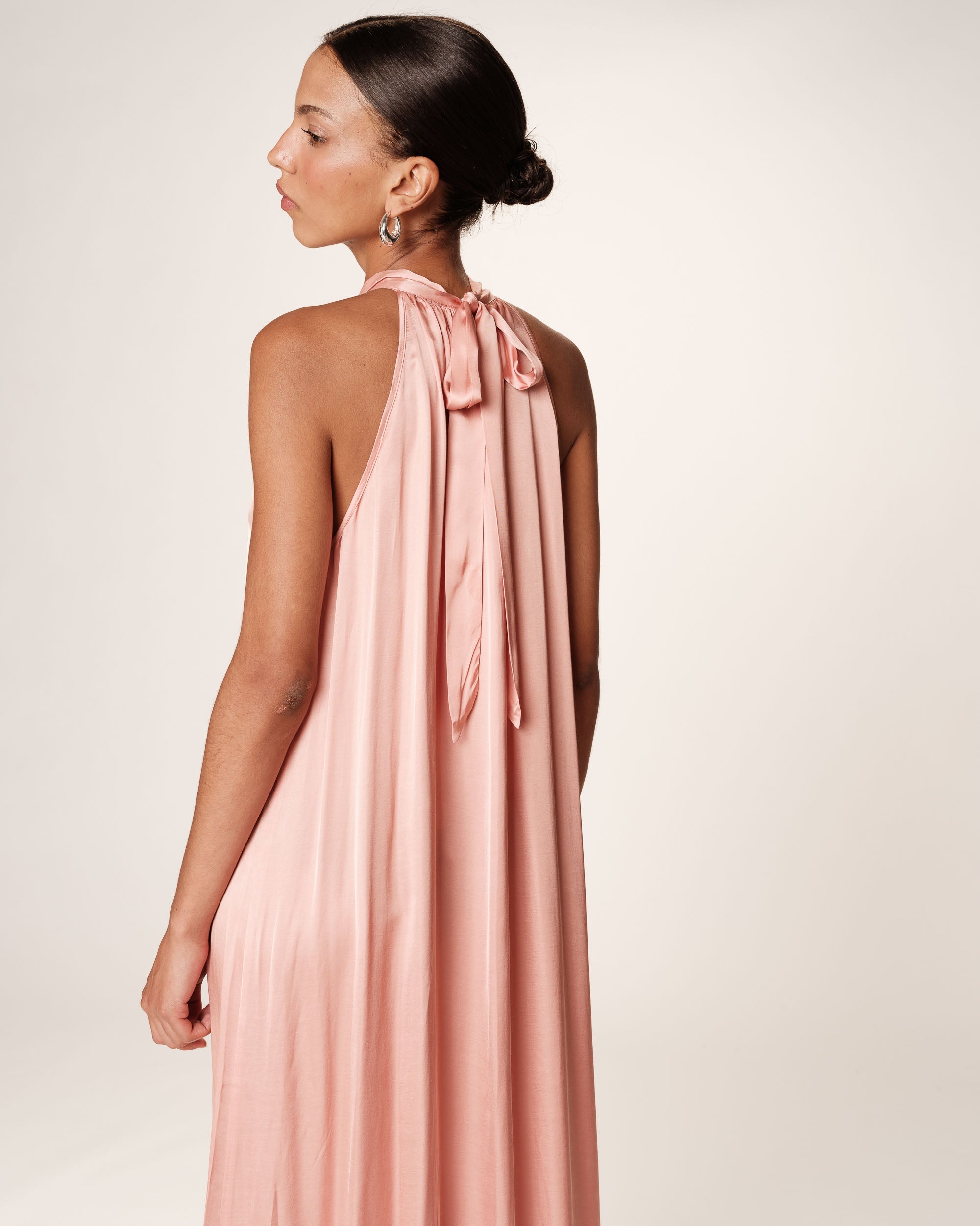 Robe Mi-Longue Rose - Rose