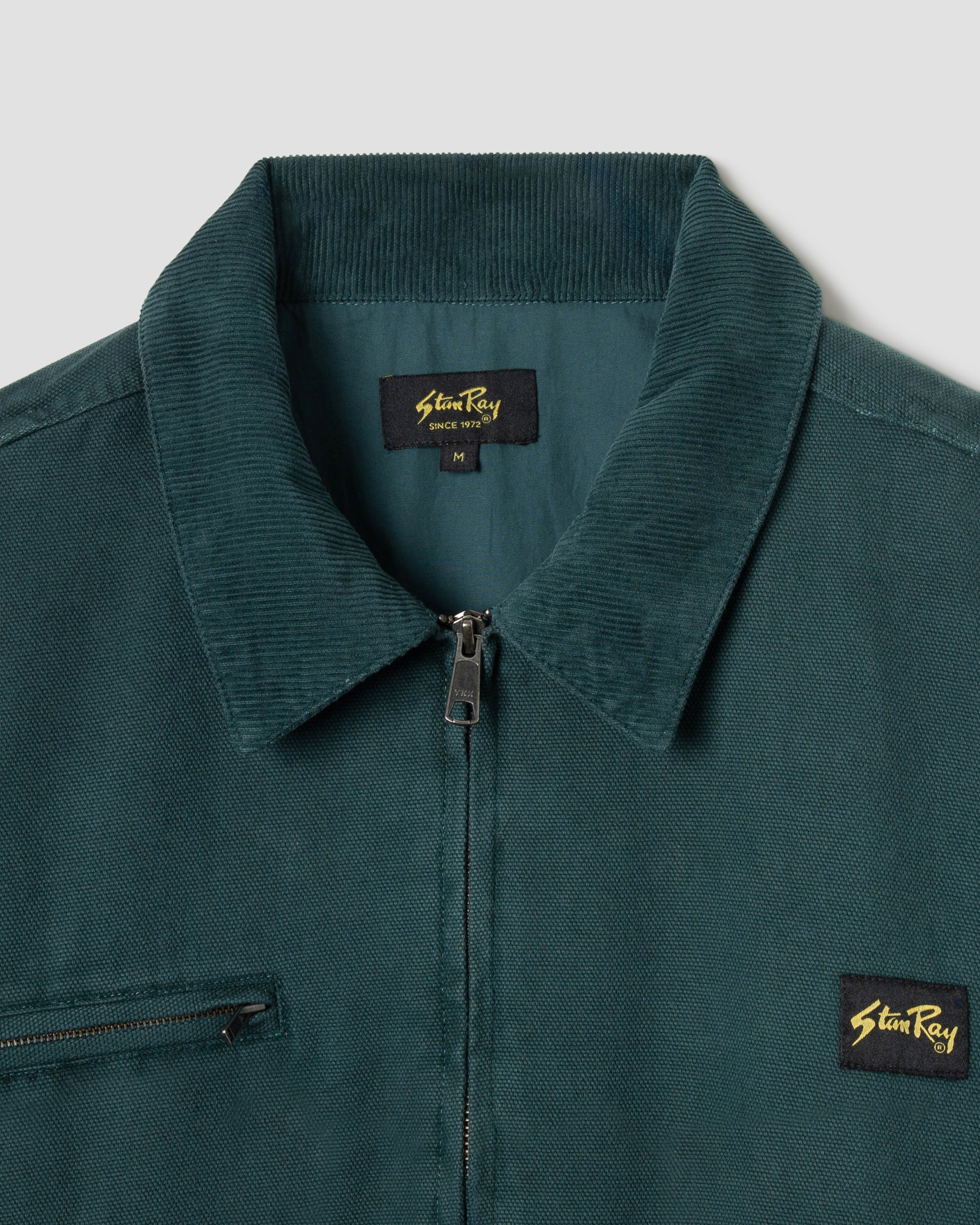 Roughneck Collared Bomber - Washed Botanical Green Canvas