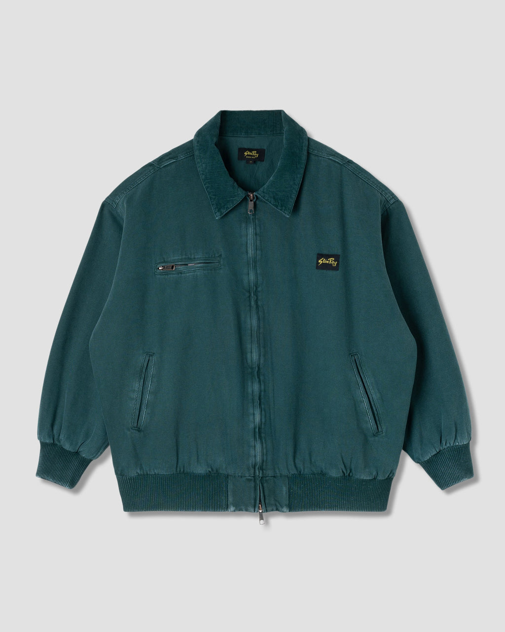 Roughneck Collared Bomber - Washed Botanical Green Canvas