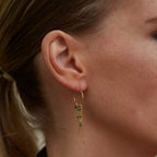 Roxane Quartz Green Hoop Earrings