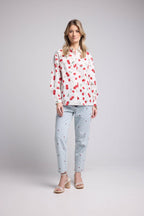 Camisa - Blanca Y Roja