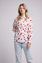 Camisa - Blanca Y Roja