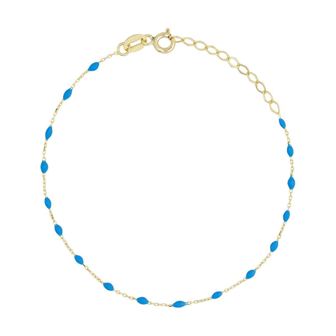 Bracelet " Amada Turquoise" Or Jaune 375/1000