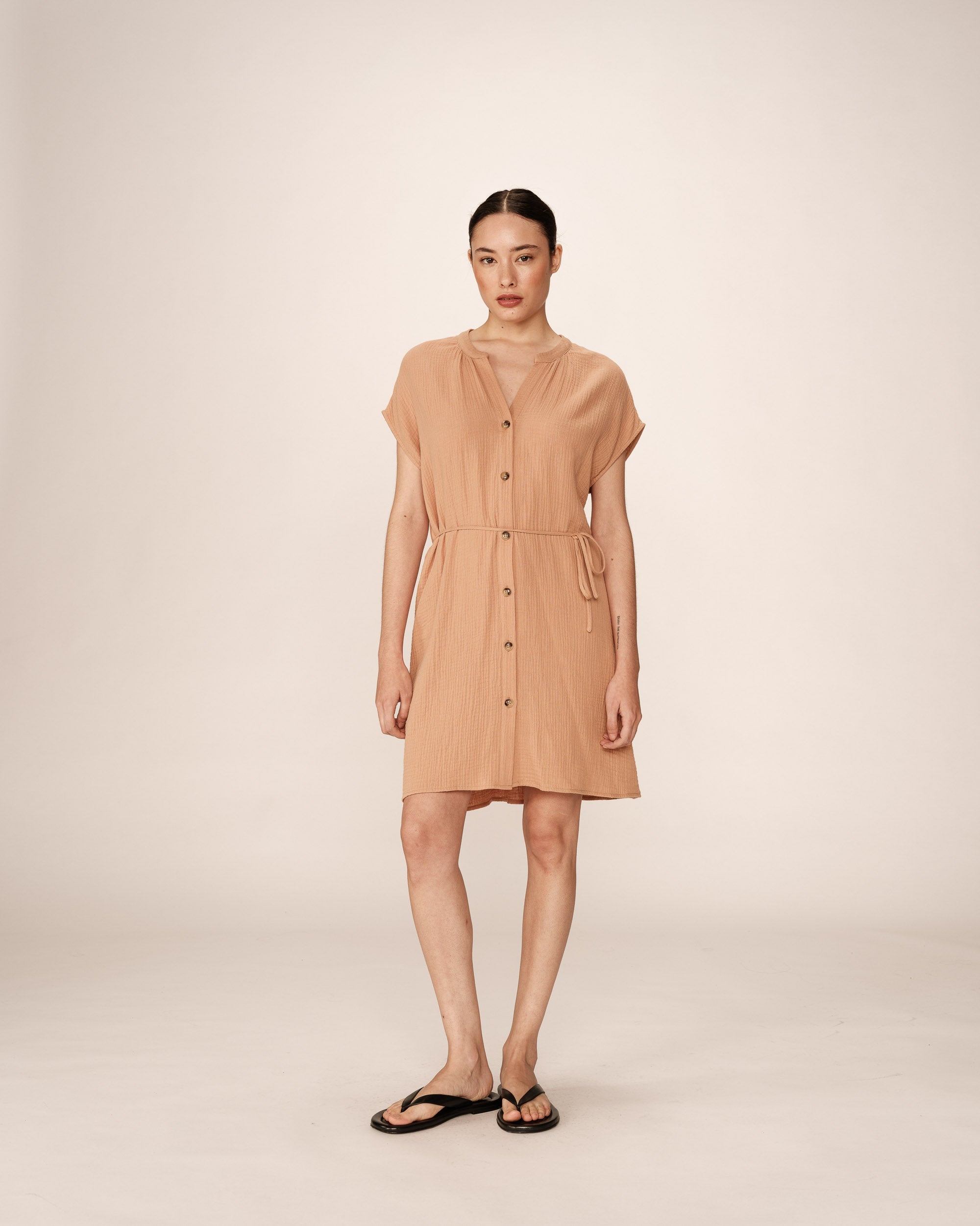 Robe Courte Rozana - Camel