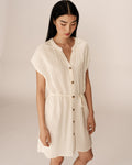 Rozana Short Dress - Ecru