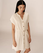 Rozana Short Dress - Ecru
