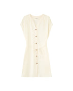Rozana Short Dress - Ecru