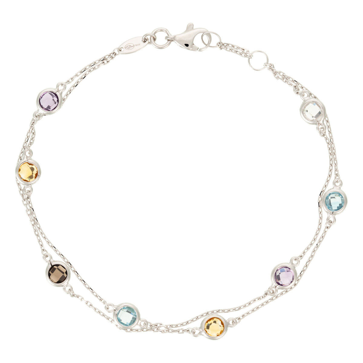 Pulsera "Colormix" de oro blanco 3,19Ct/7