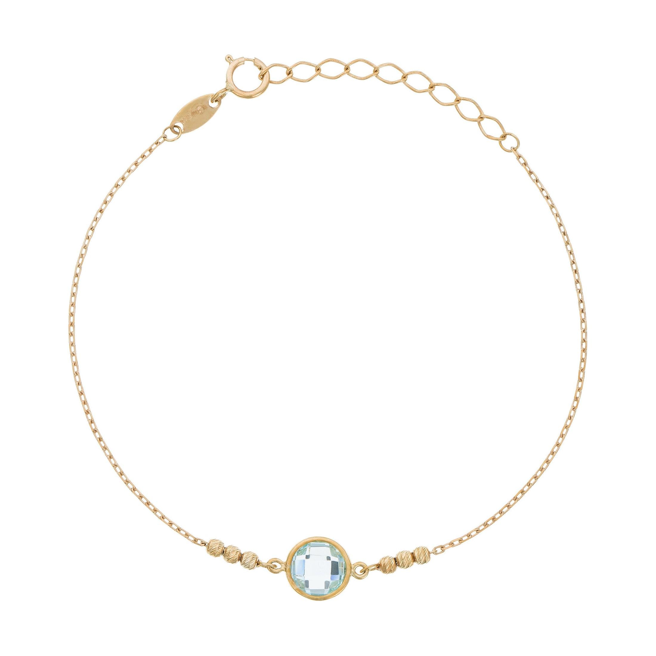 Pulsera “Hermoso Topacio” Oro amarillo 375/1000