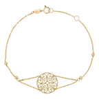 "Soleil" 375/1000 Yellow Gold Bracelet