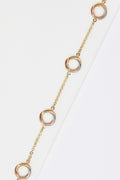 Bracelet "Croisade" Or Jaune, Blanc Et Rose 375/1000