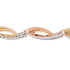 Pulsera "Donatella" - Oro Tricolor 375/1000