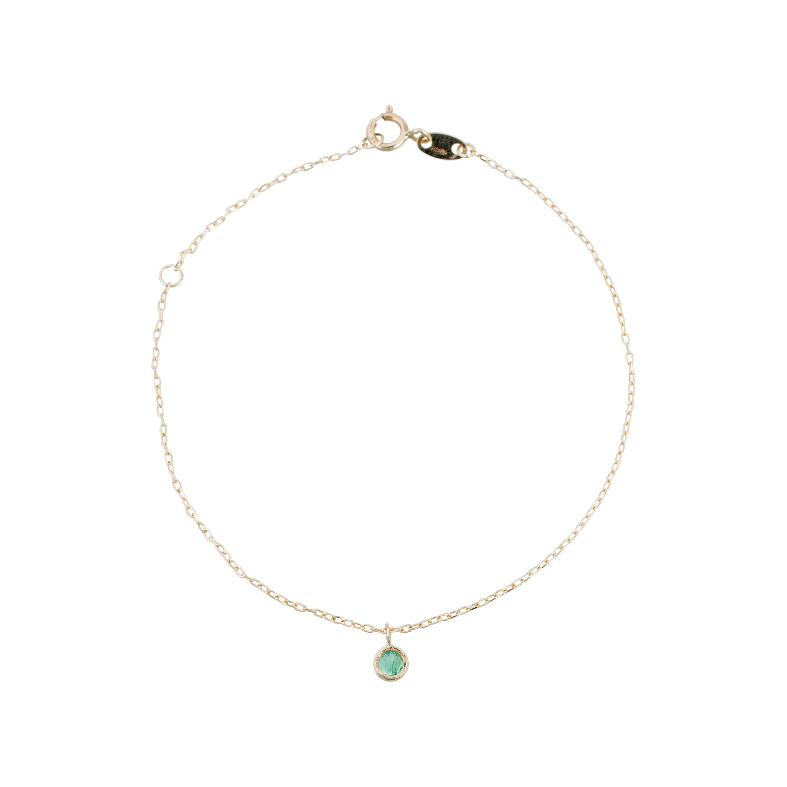 Bracelet "Round Emerald Yellow Gold 375/1000