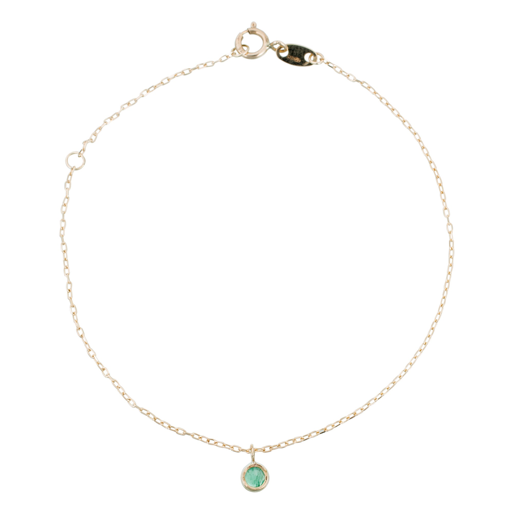 Bracelet "Round Emerald Yellow Gold 375/1000