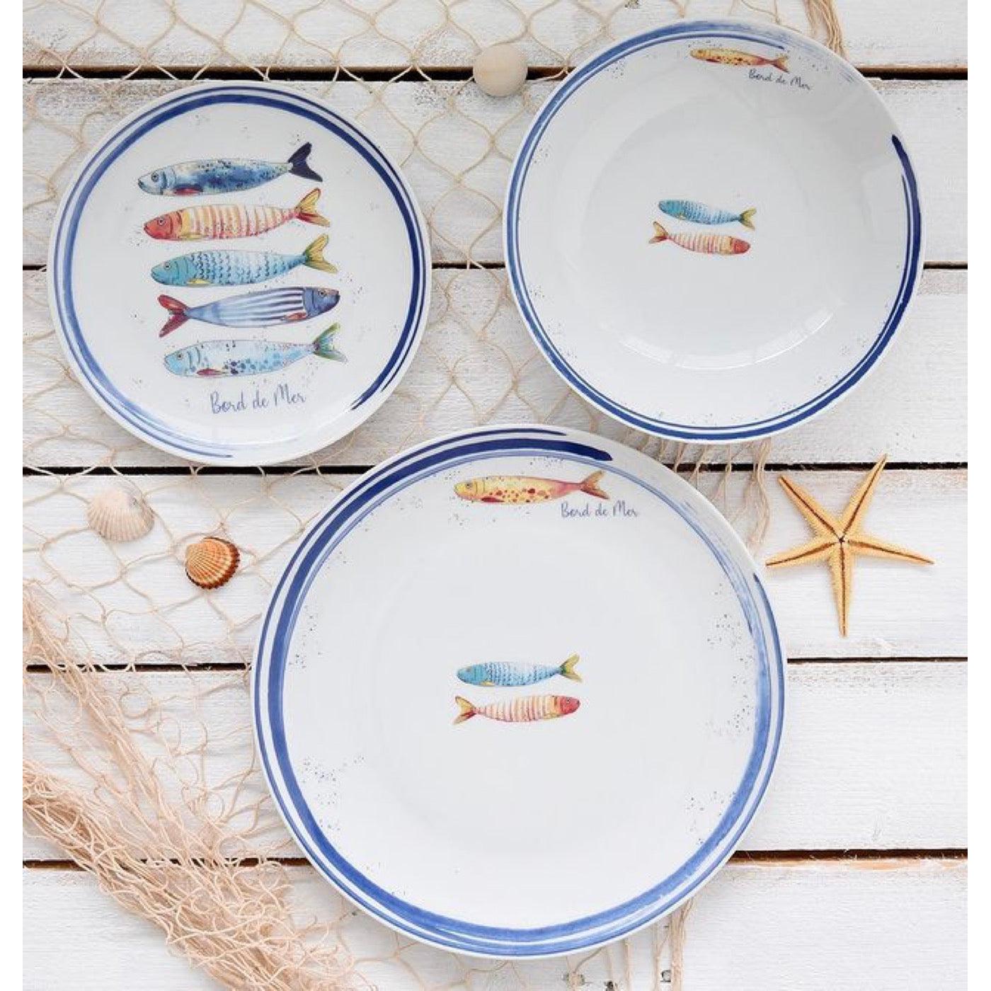 Bord De Mer - Service 18 Pièces - Porcelaine - Multicolore