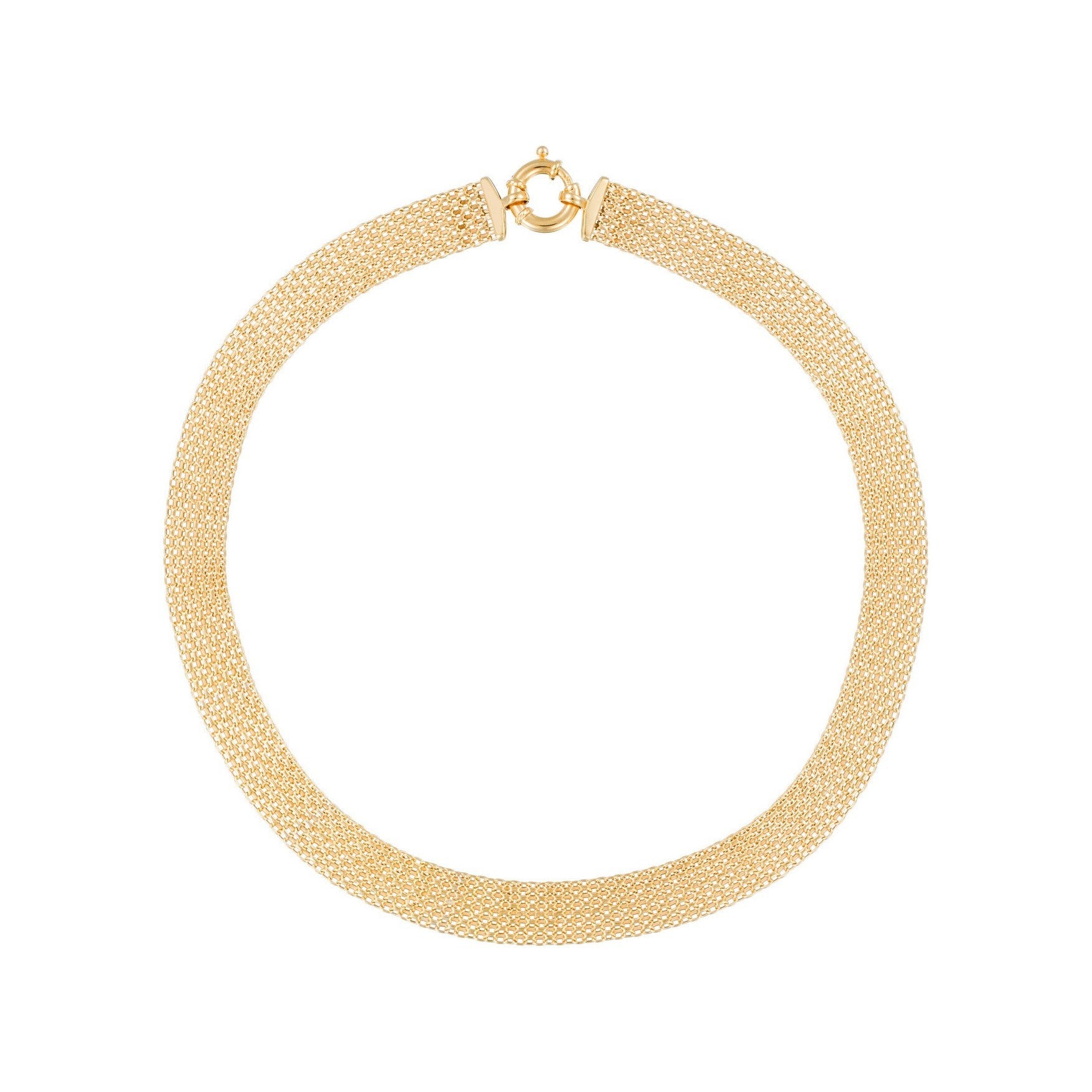 Brazalete “Calera Mesh Buoy Clasp” – Oro amarillo 375/1000