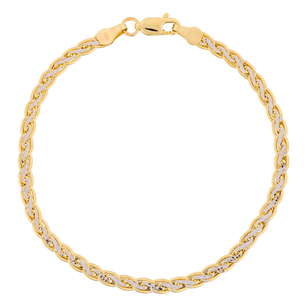 Bracelet Maille "Golya" Or Bicolore 375/1000