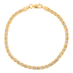 Bracelet Maille "Golya" Or Bicolore 375/1000