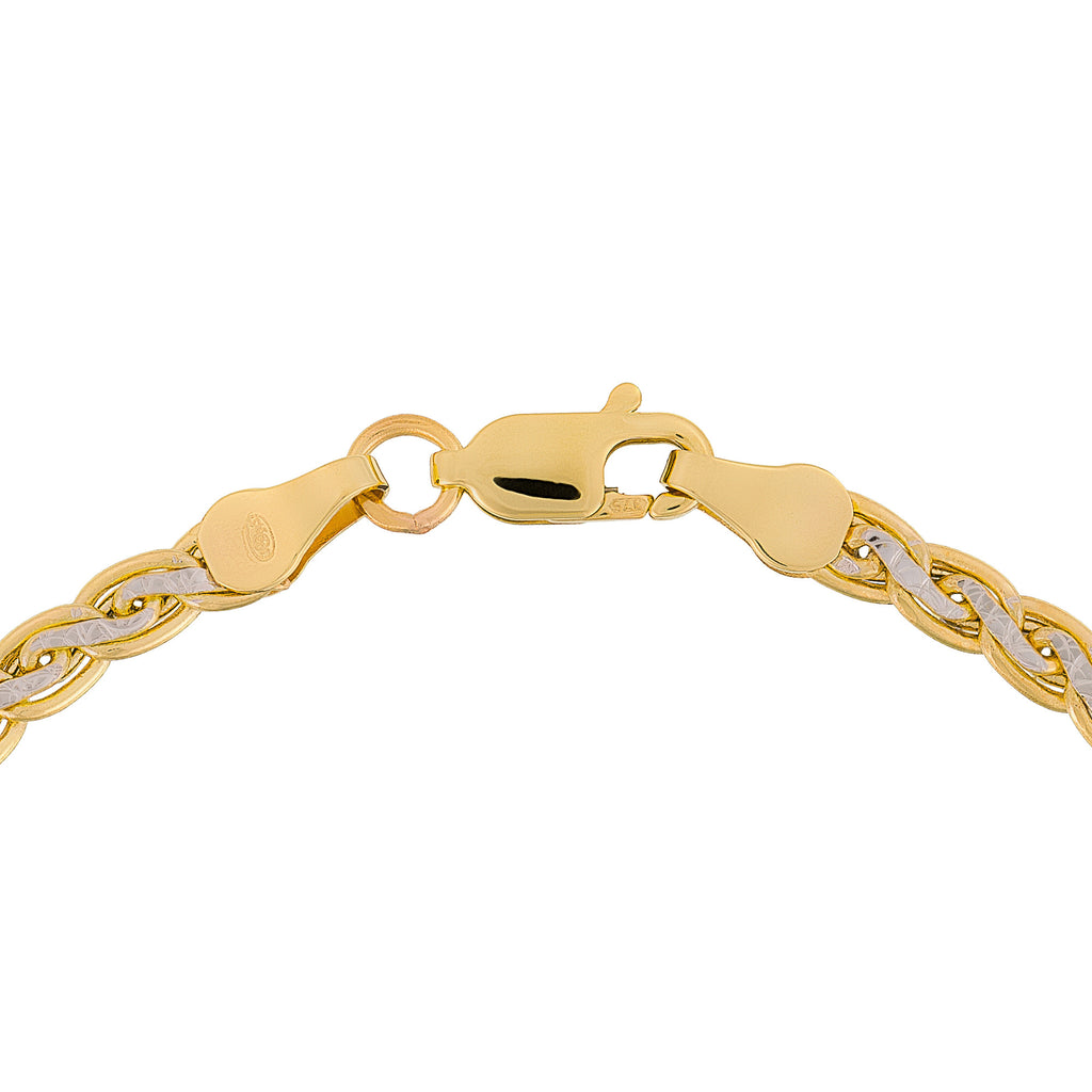 Bracelet Maille "Golya" Or Bicolore 375/1000