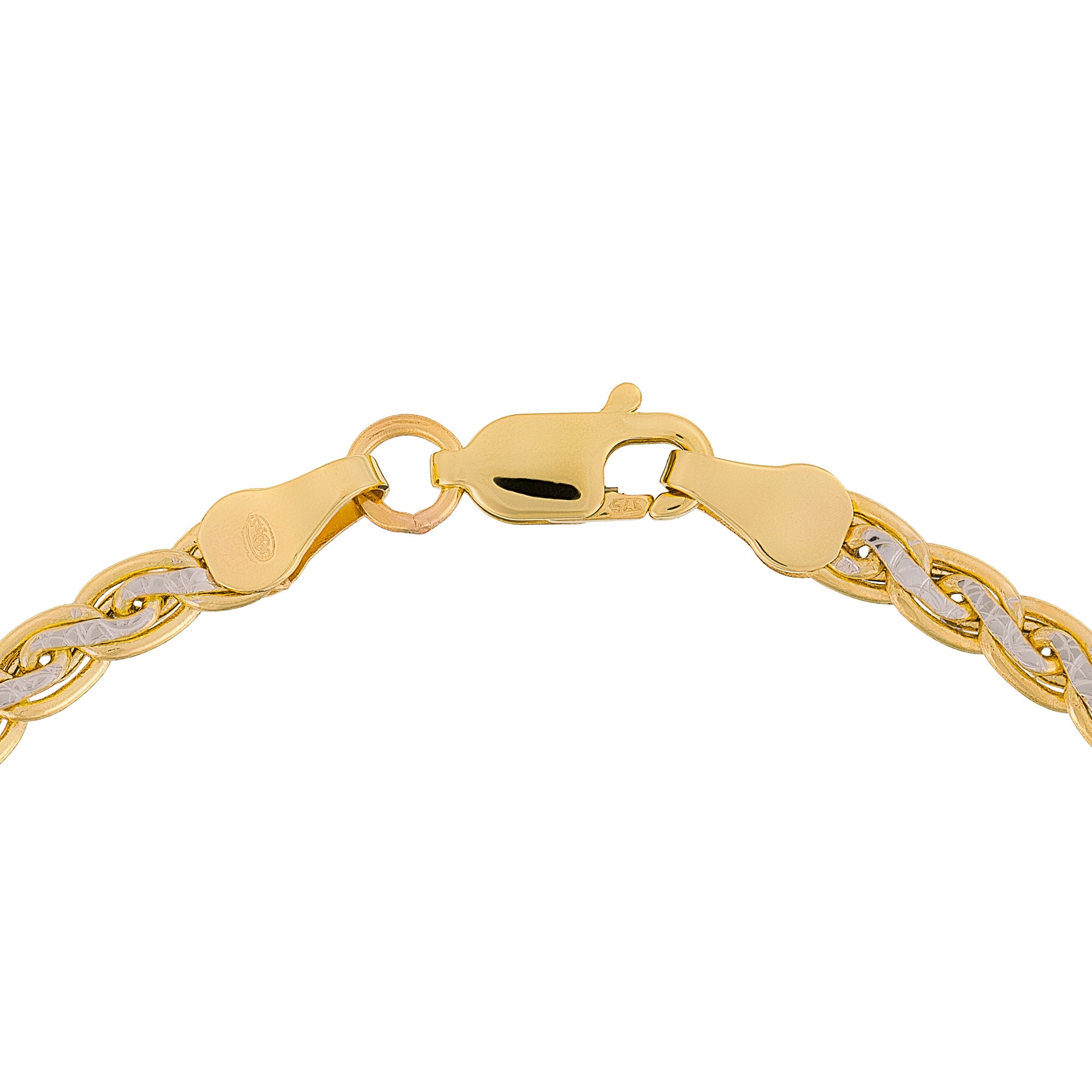 Bracelet Maille "Golya" Or Bicolore 375/1000