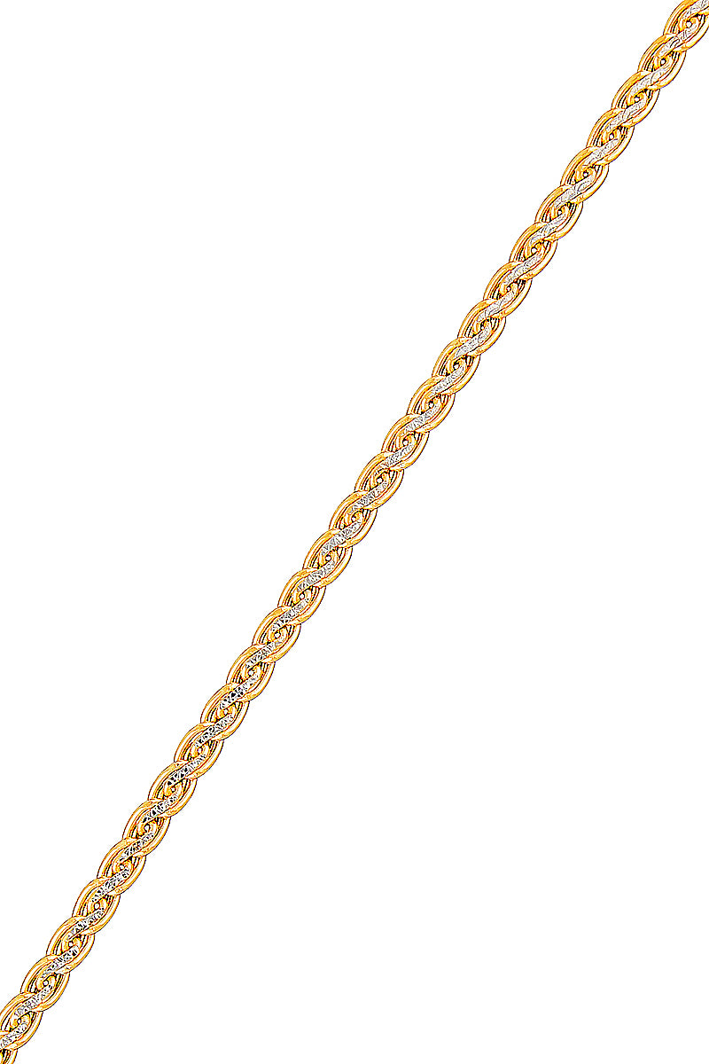 Bracelet Maille "Golya" Or Bicolore 375/1000