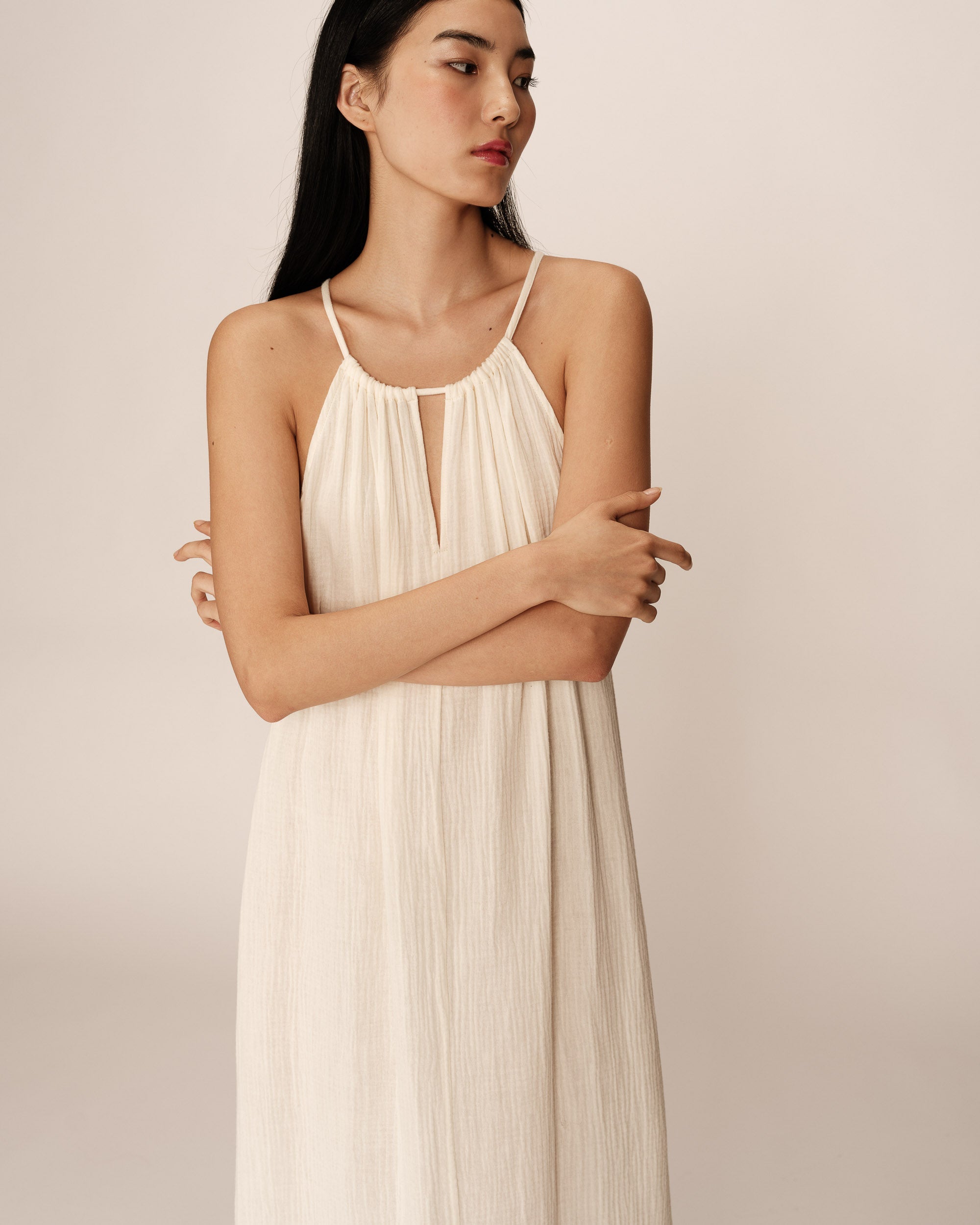 Robe Longue Rubis - Ecru