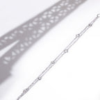 Bracelet "Ligne De Vie" D0,11/8 - Or Blanc 375/1000
