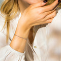 Bracelet "Ligne De Vie" D0,11/8 - Or Blanc 375/1000