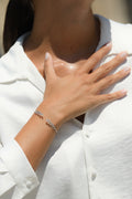 Pulsera “Comme Une Feuille” D0.21/40 – Oro blanco 375/1000