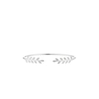 Pulsera “Comme Une Feuille” D0.21/40 – Oro blanco 375/1000