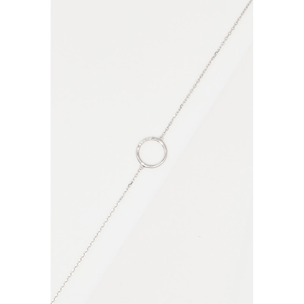 Pulsera "Círculo" de Diamantes 0.02/5 - Oro blanco 375/1000